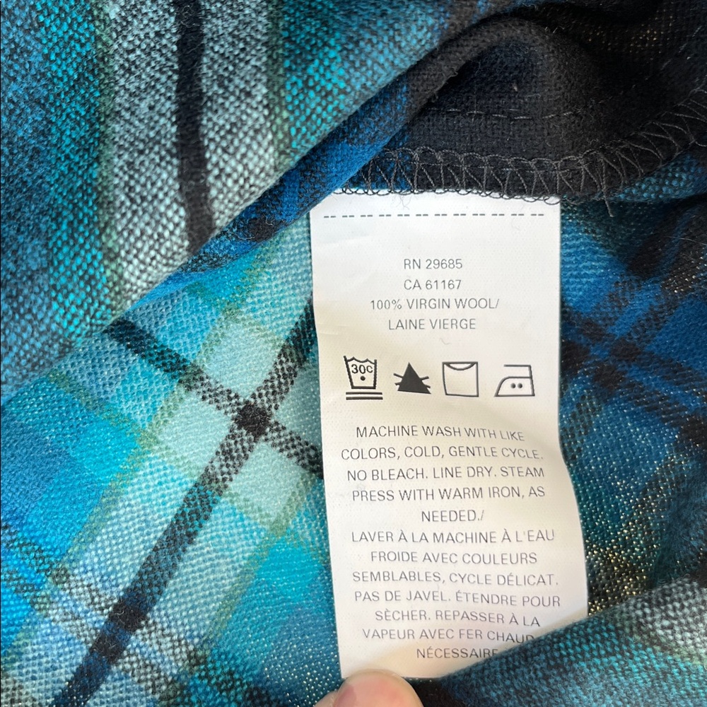 Pendleton Piper‎ UltraLuxe Merino Wool Shirt Soft Short Cropped Pockets Washable - Picture 6 of 16